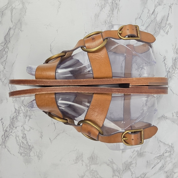 Polo Ralph Lauren Double O-Ring Leather Sandal Size 7.5 - Picture 5 of 11